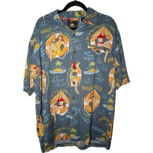 SOLD: Margaritaville Hawaiian Shirt “And You’re the Only Girl in Town!” — Size L